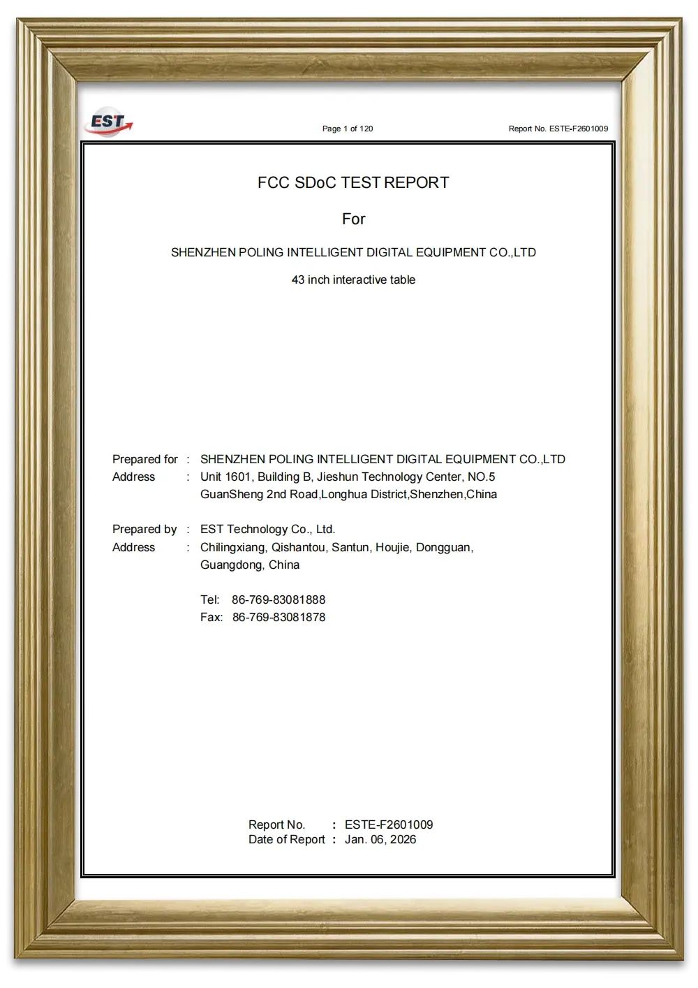 FCC SDoC TEST REPORT