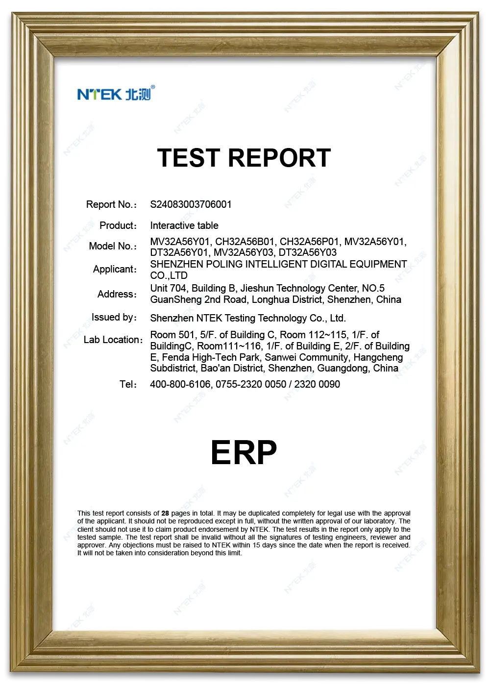 TEST REPORT (8)