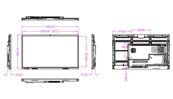 65-inch Smart Interactive whiteboard