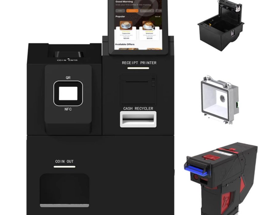 self service kiosk with cash acceptor
